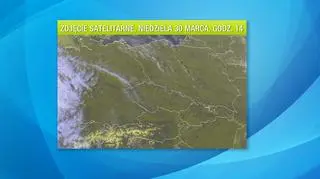 Zdjęcie satelitarne Polski i zachodnich sąsiadów z dnia 30 marca o godzinie 14.00