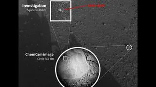 Zdjęcie skały Coronation wykonane przez łazik Curiosity (NASA)