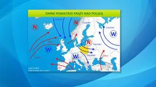 Zimne powietrze krąży nad Polską