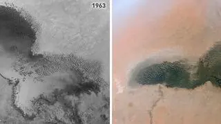 Zmiany powierzchni jeziora Chad (NASA JSC)