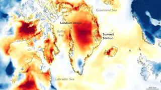 Zmiany temperatury powietrza (NASA)