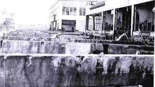 Zniszczony bulwar w Atlantic City w 1944 roku (National Archives) 