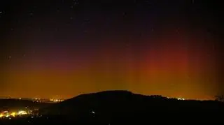 Zorza polarna widziana w okolicach Żegociny (fot. Dawid Kaleta)