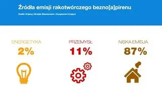 Źródła emisji rakotwórczego benzo(a)pirenu (Polski Alarm Smogowy)
