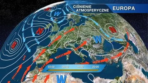 Układ ciśnienia nad Europą