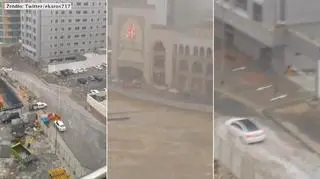Ulewne opady sparaliżowały ruch drogowy w Dubaju