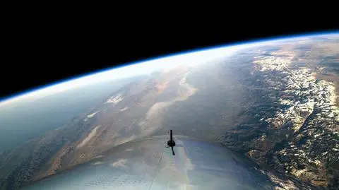 Zdjęcie z kokpitu SpaceShipTwo 