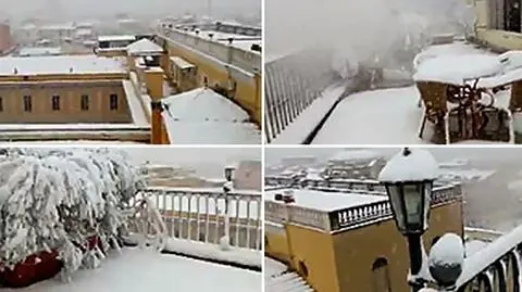 Buran nad Włochami, Rzym w śniegu