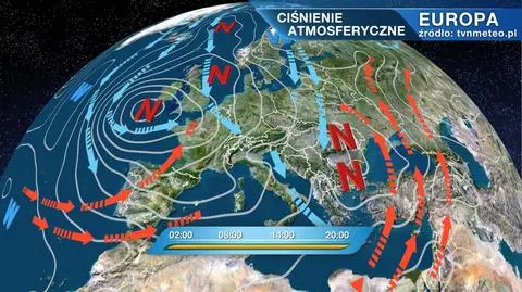 Masy powietrza i ośrodki baryczne nad Europą