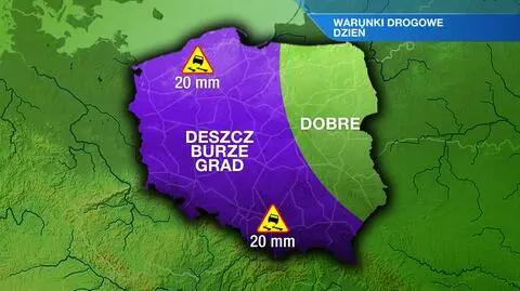 Burze na zachodzie i południu utrudnią bezpiezną jazdę