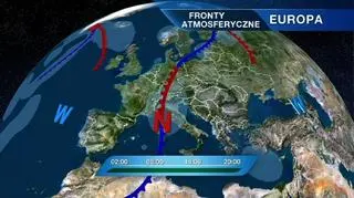 Układ frontów nad Europą