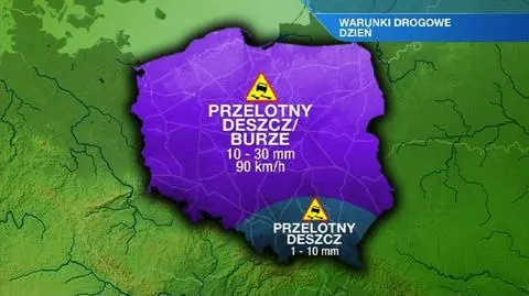 Warunki drogowe będą utrudnione