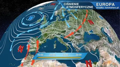 Ciśnienie atmosferyczne w Europie 