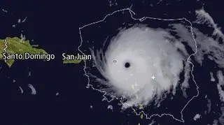 Porównanie powierzchni huraganu Irma do Polski