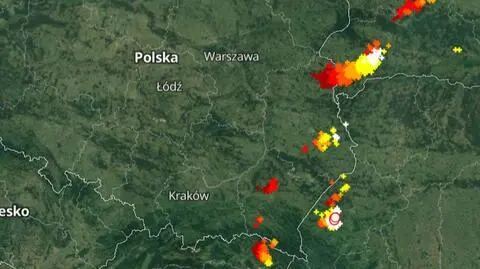 Lokalizacja burz nad Polską
