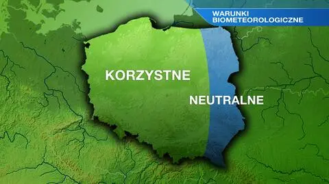 Warunki biometeorologiczne w większości kraju będą korzystne