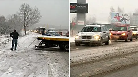 Biało i ślisko. Problemy na drogach