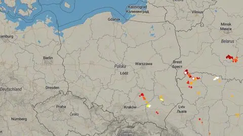 Lokalizacja burz nad Polską