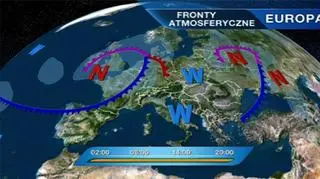 Układ frontów nad Europą