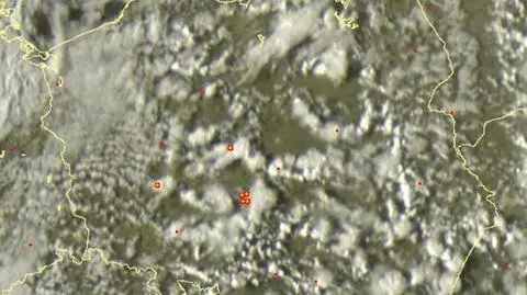 Wyładowania atmosferyczne nad Polską oznaczono plusami