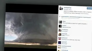 Dwa tornada z jednej superkomórki