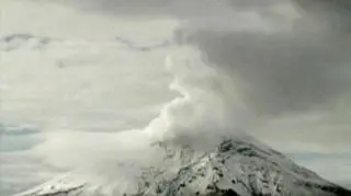 Popocatépetl podczas erupcji