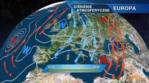 Układ ciśnienia nad Europą