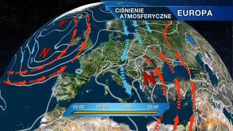 Klin wyżowy wedrze się w niż znad Bałkanów