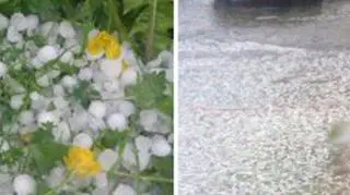 Burze nad południem Polski przyniosły grad