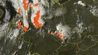 Burze nad Niemcami o godz. 17.45