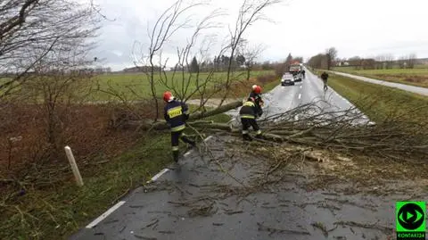 Ponad 1300 interwencji strażaków, kilkoro rannych. Dotychczasowe skutki wichur