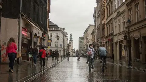 W Krakowie również spadnie deszcz