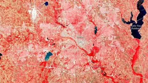 Dallas w Teksasie znalazło się na pierwszym zdjęciu programu Landsat