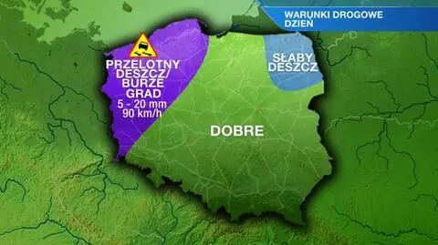 Niebezpiecznie na zachodzie. Mokre i śliskie drogi