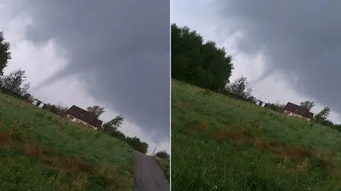 Trąba powietrzna w okolicach Dobrego Miasta. "Nie mogłem w to uwierzyć"
