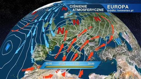 Polska jest pod wpływem niżu znad Europy Zachodniej
