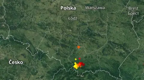 Lokalizacja burz nad Polską