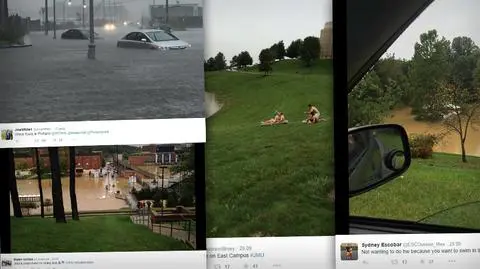 Nowy Jork zagrożony powodziami, rekordowe opady w Maine, tornado w Pensylwanii