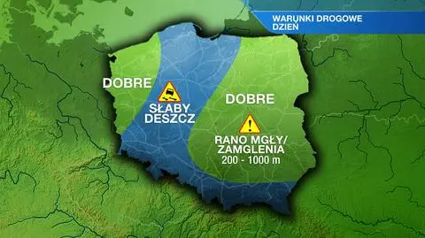 W wielu regionach może przelotnie padać