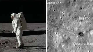 Miejsce, gdzie flagę zatknęła załoga misji Apollo 17