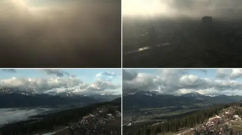Bajkowe niebo nad Polską o poranku