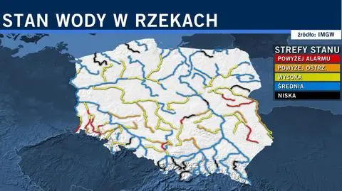 Najgroźniejsze są górskie rzeki. Na Dolnym Śląsku dopada jeszcze 30 l/mkw.