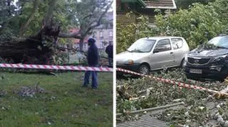 Zniszczenia po burzy z wichurą