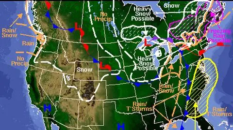 Mgły, śnieżyce, wichury, ulewy, tornada, grad. Przez Stany przechodzi potężny układ burzowy