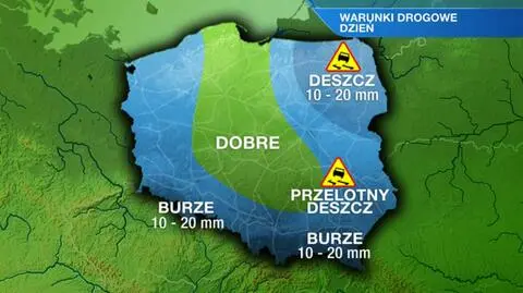 Warunki drogowe w piątek