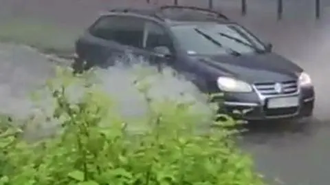 Zalana ulica w Koszalinie