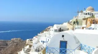 Santorini w blasku słońca