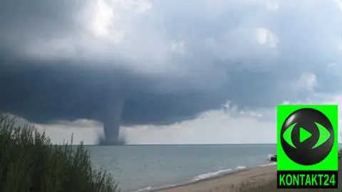"Było pięknie i groźnie". Trąba wodna na jeziorze