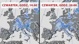 Deszczowe chmury nad Europą
