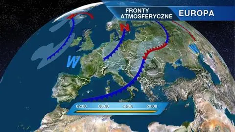 Układ ciśnienia nad Europą